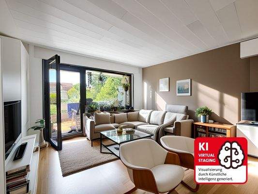 Wohnzimmer mit Balkonzugang