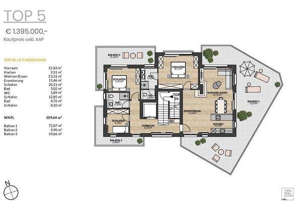 Grundrissplan - Top5
