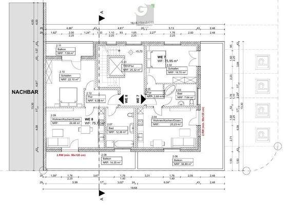 Grundriss, 2. Obergeschoss