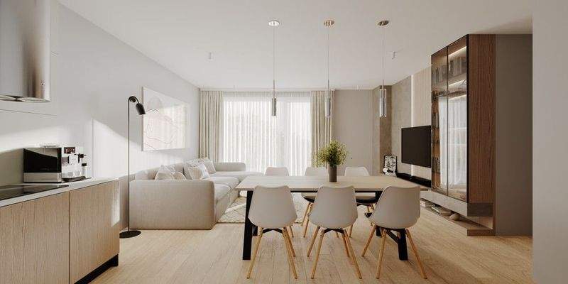 Visualisierung Wohn- und Essbereich