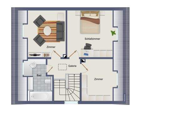 Grundrissskizze Dachgeschoss