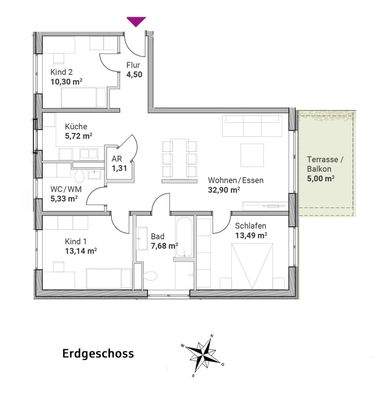 Wohnung 21 (Wohnungstyp C)
