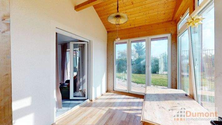 Wintergarten der 95 qm Einheit