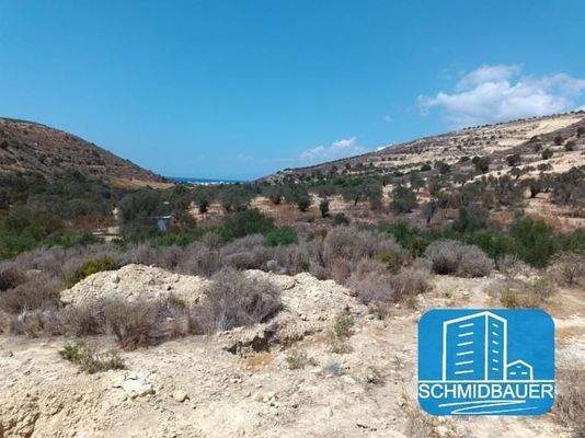 Kreta, Kalamaki: Grundstück mit herrlichem Meerblick und einer Vorbaugenehmigung für 4 Häuser zu verkaufen