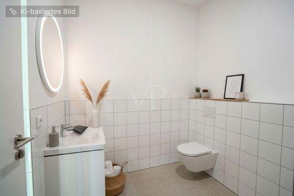 Badezimmer digital möbliert