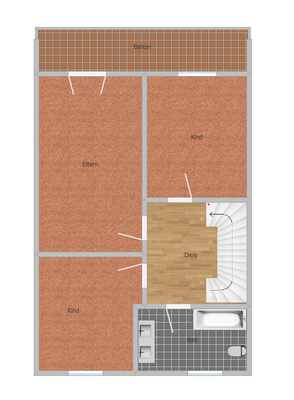 Aufteilung Obergeschoss 