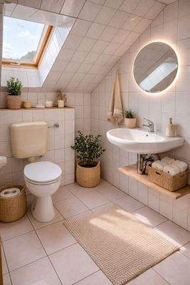 KI-generiertes Wohnbeispiel Obergeschoss Bad