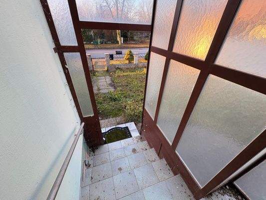 überdachter Hauseingang