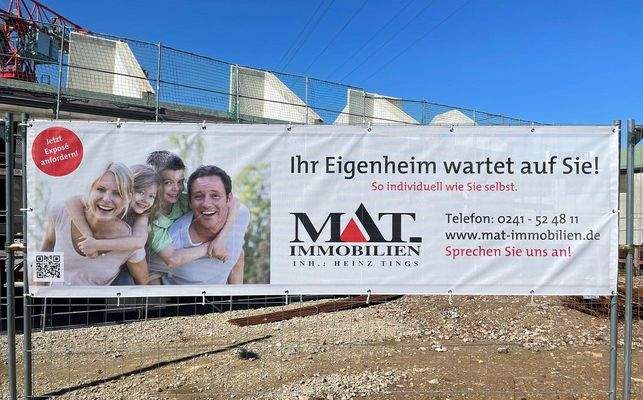 Ausschnitt Baustellenbanner MAT-Immobilien