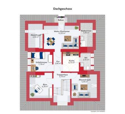 Dachgeschoss Grundriss