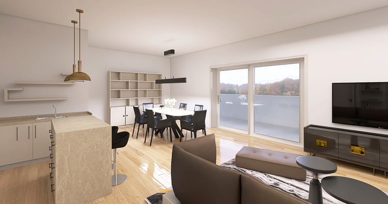 Küche und Essbereich