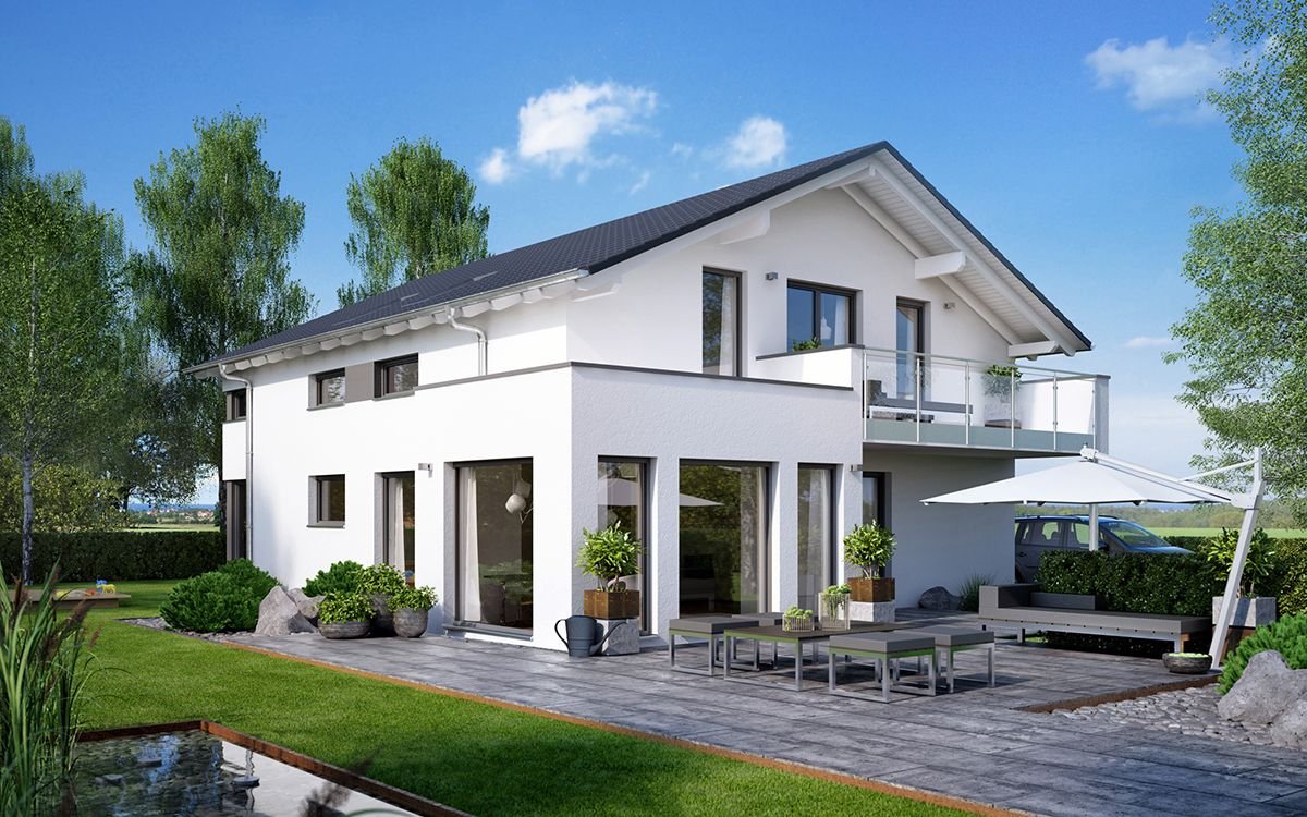 Hausidee_Living_Fertighaus_SOLUTION_204_V5_Gartenansicht