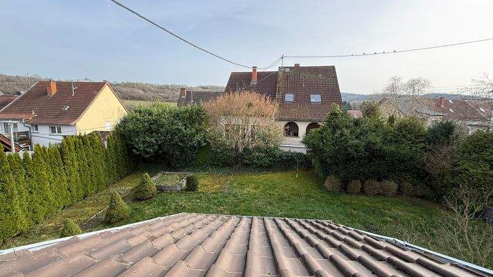 Blick vom DG in den Garten