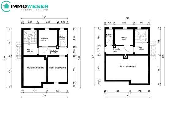 40 Grundriss Kellergeschoss (Nr. 5 und 5a)
