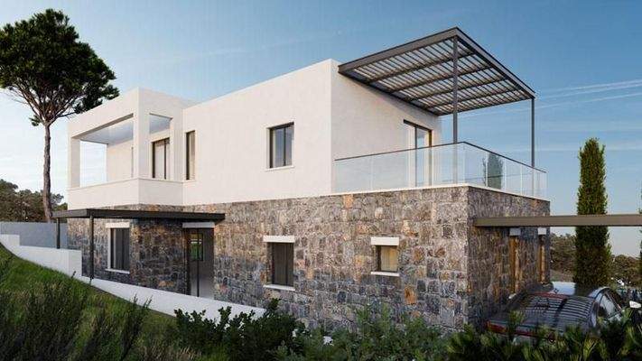 Kreta, Plaka: Neubau-Projekt! Moderne Luxusvilla mit Meerblick zu verkaufen