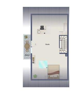 2D Grundriss des Dachgeschosses