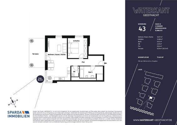 Grundriss Wohnung 43