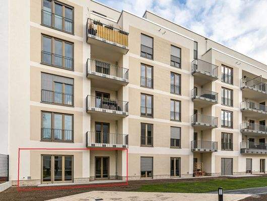 Lage Wohnung und Terrassenbereich