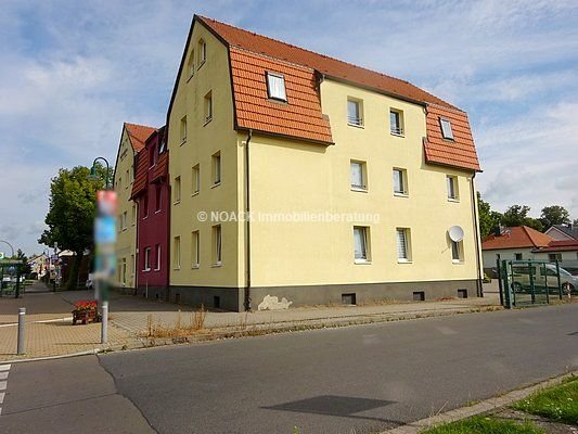 Ansicht Dorfstr. 4 v. Zufahrt Discountmarkt