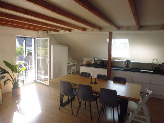 Essbereich/Küche im Dachgeschoss