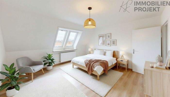 Schlafzimmer - Möblierungsbeispiel KI generiert