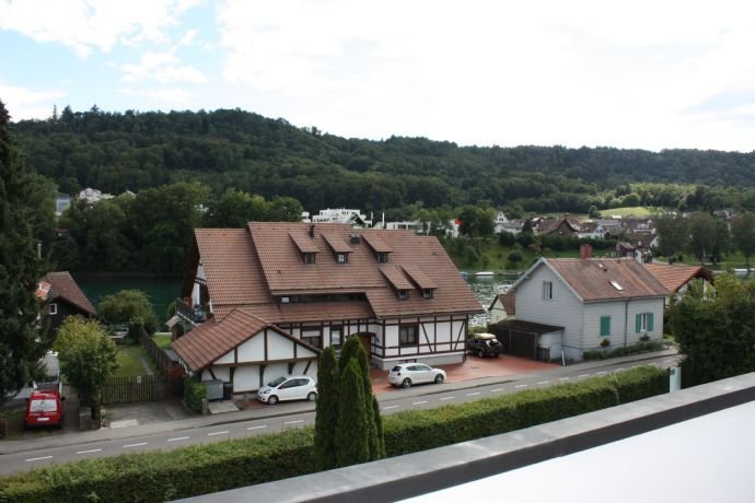 BUESINGEN schöne, helle, ruhige renovierte 3.5 Zimmer Penthouse Wohnung an Rheinlage