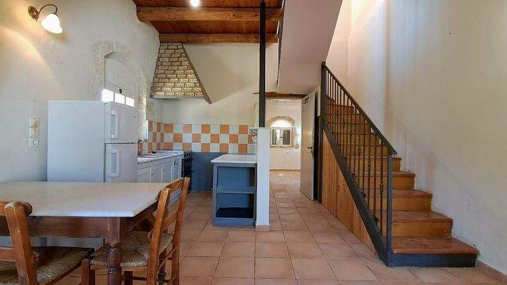 Kreta, Vamos: Traditionelle Steinvilla mit zwei Schlafzimmern, Garten und Erweiterungspotenzial