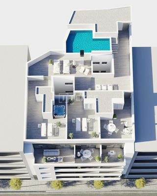 Apartments with Rooftop Pool in Torrevieja City Center