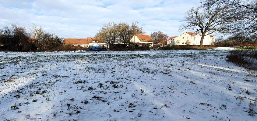 Blick zum Grundstück