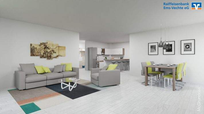 Visualisierung Whg. 7 Wohn-Essbereich