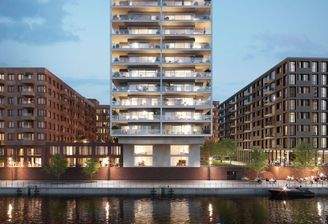 Außenansicht PULSE zum Baakenhafen Visualisierung