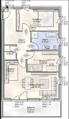 Grundriss Wohnung 4