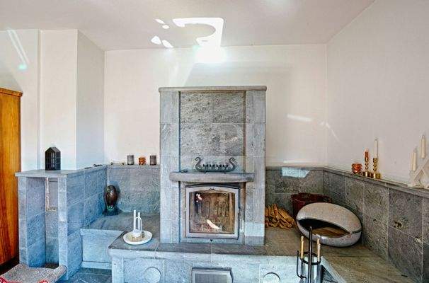 Kamin im Wohnzimmer EG