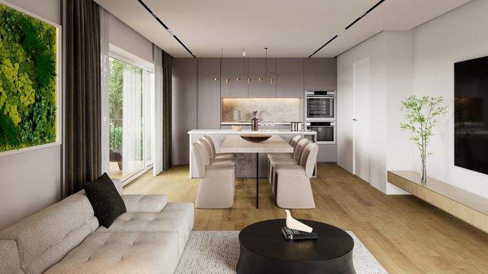 Wohn-/Esszimmer (Visualisierung)