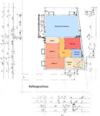 Grundriss Keller Color