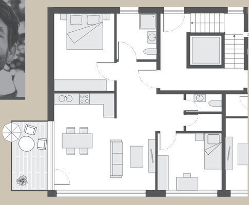 Grundriss Wohnung Nr.3