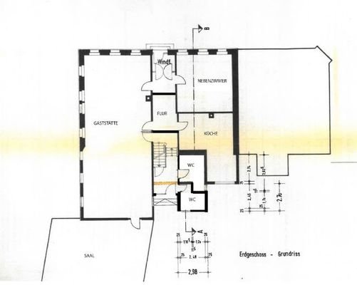Grundriss Gaststätte