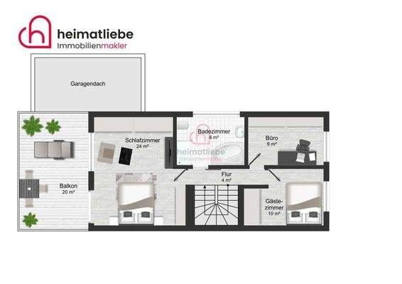 Unbemaßte Grundrisse Obergeschoss