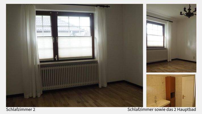 Schlafzimmer 2, sowie Hauptbad