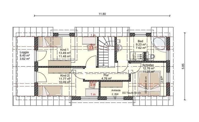 Grundriss Dachgeschoss 