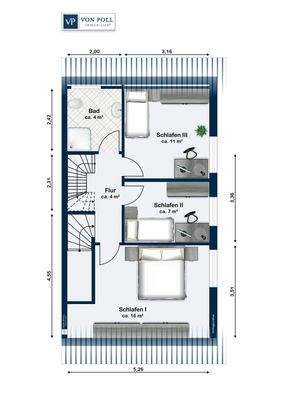 Grundriss Obergeschoss