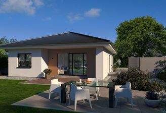 Modernes wohnen auf einer Ebene