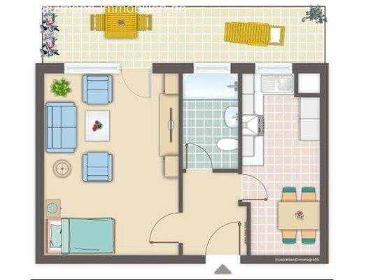 Grundriss Wohnung (Hochparterre)