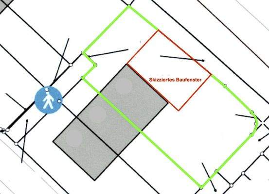 Skizze mit Grundstück