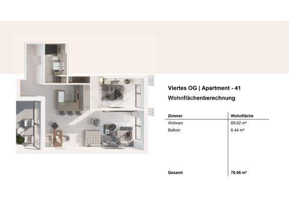 Grundriss Apartment 41