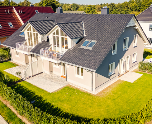 Hausansicht Luftaufnahme