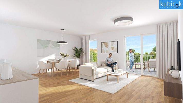 Am Freihof 5 | 1220 Wien | Wohnzimmer Top 2.05 (Visualisierung)