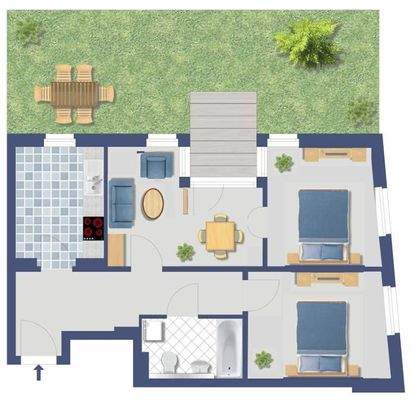 Grundrissvariante 3-Raum