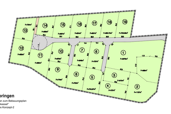 Grundstücksaufteilung