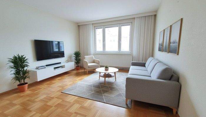 Wohnraum Renovierungs- und Einrichtungsbeispiel